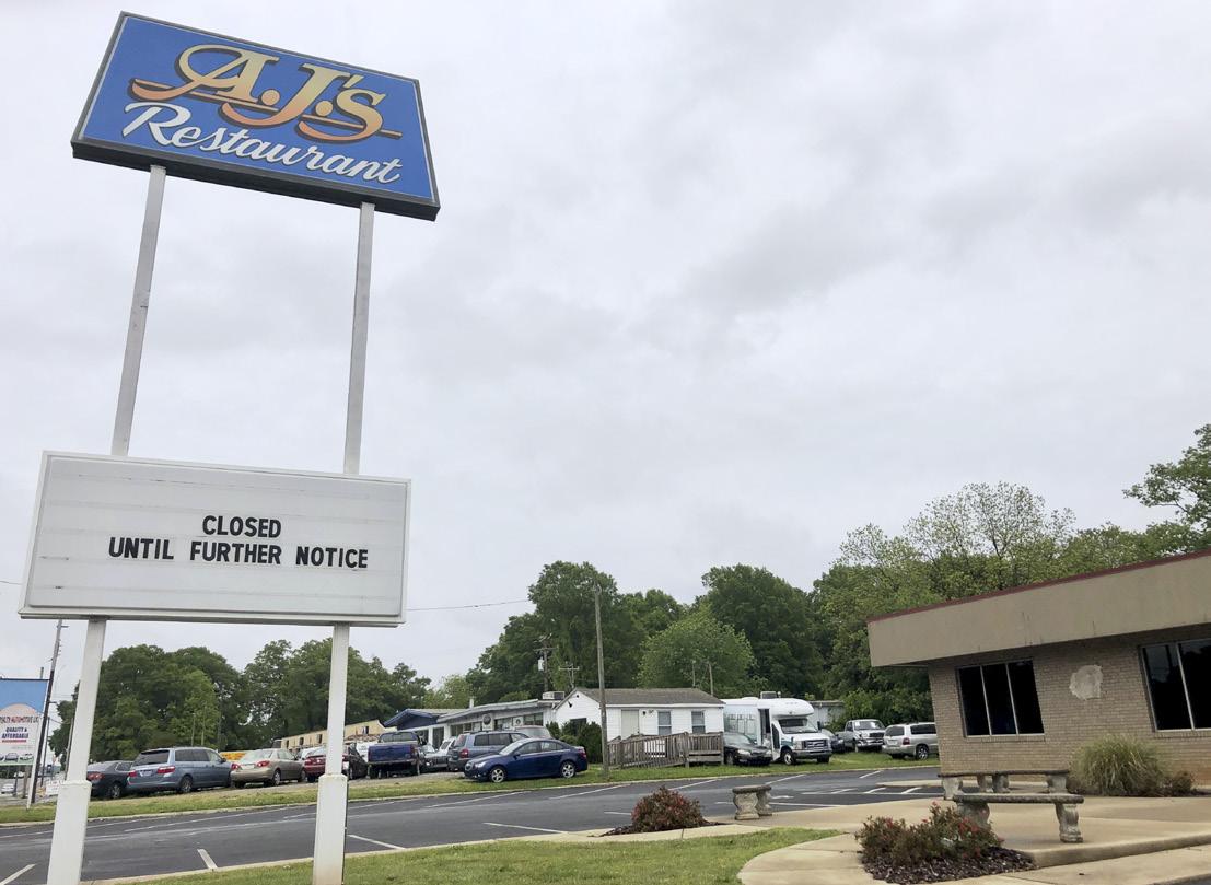 Many businesses across the country, like AJ's restaurant in Harrisburg, NC, chose to close for the duration of the shutdown, rather than try to remain open.