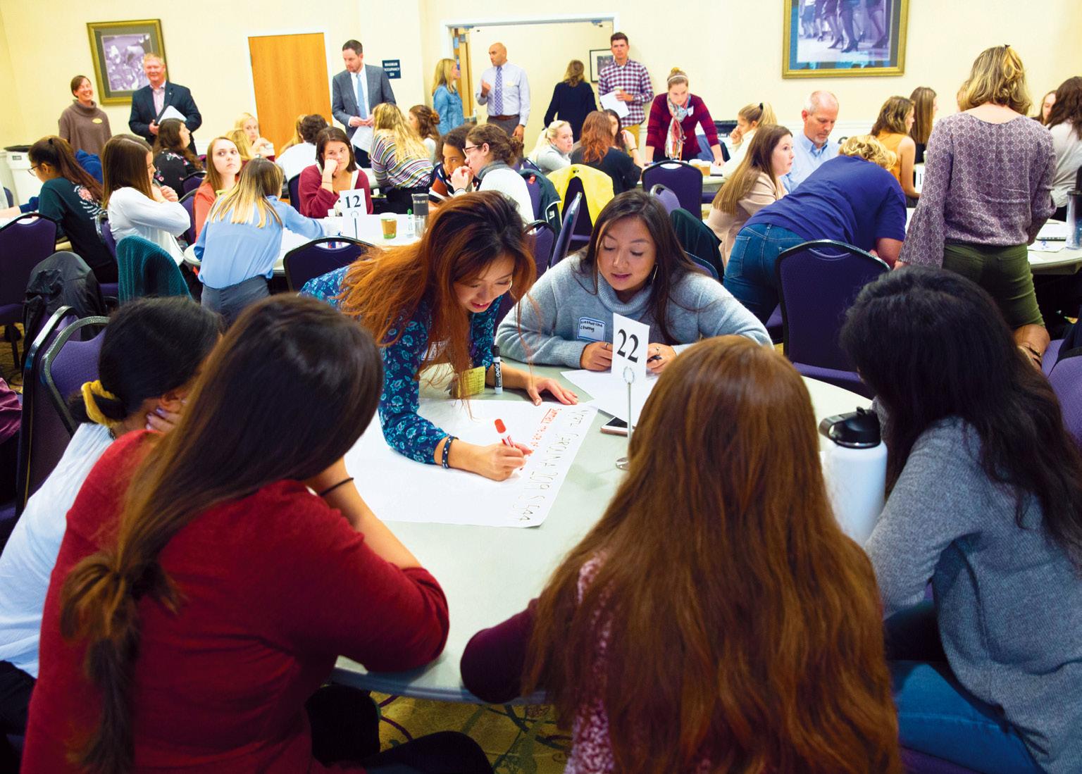 BSN students work in interdisciplinary teams at the Health Policy Summit.