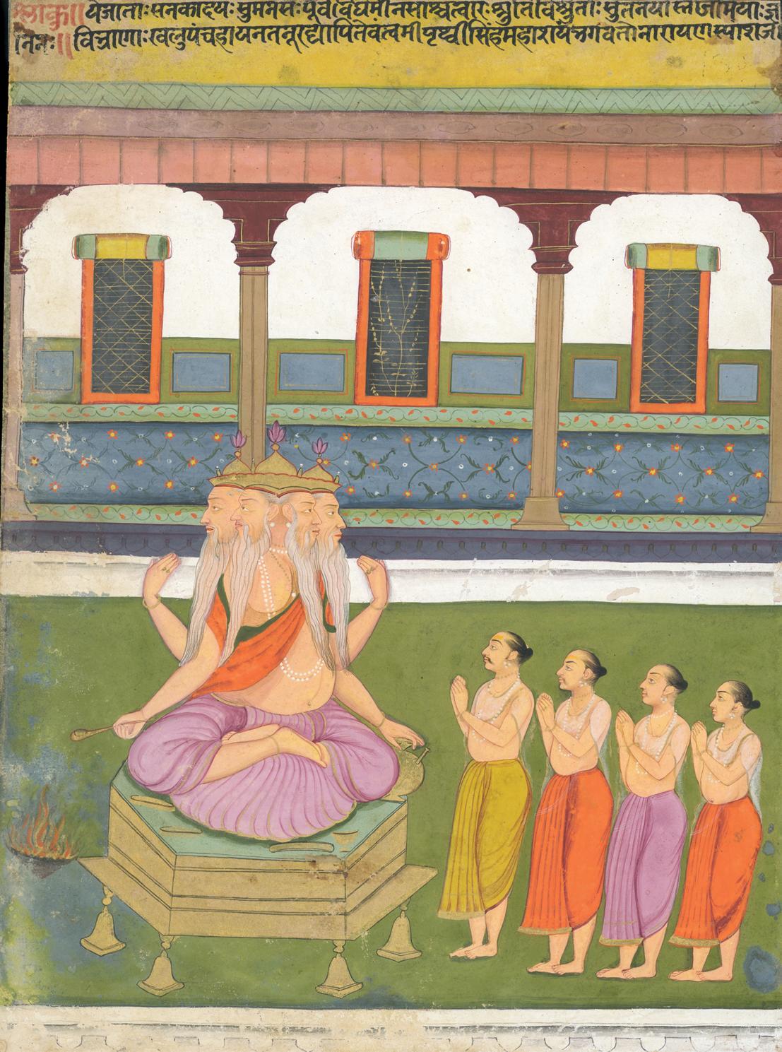 Brahma with Devotees