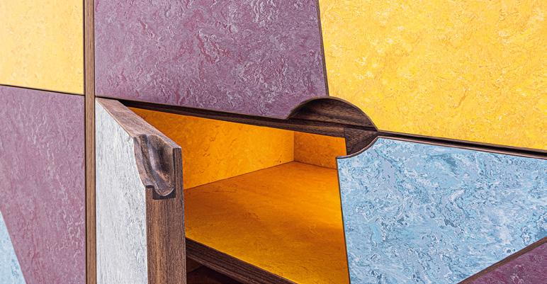 Martino Gamper’s Off-Cut Lino Cabinet, 2020.