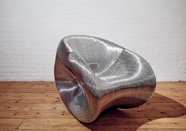 Ron Arad, Solid rocker, stainless steel rods, 2010.