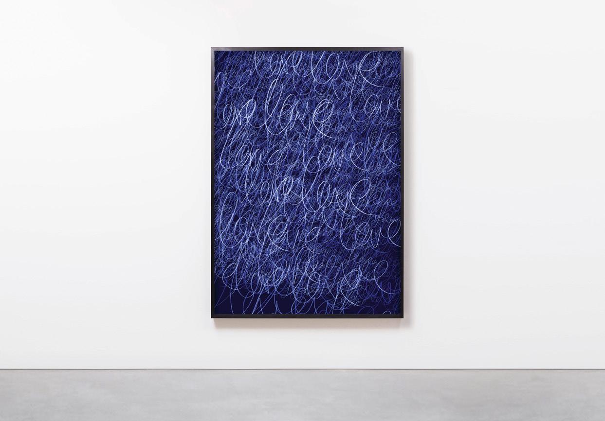 Barnaby Barford, Love over Fear (Blue), 2020.
