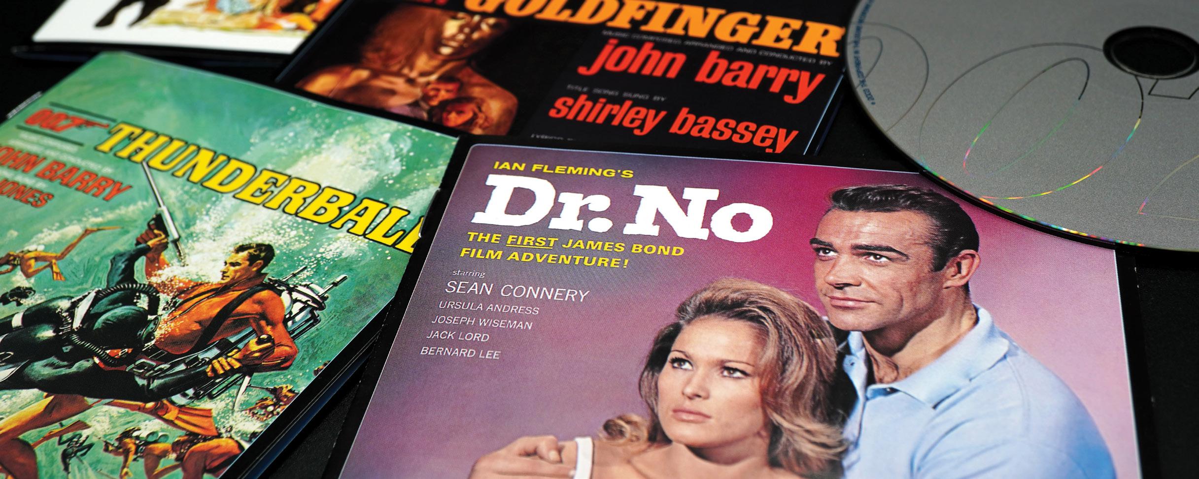 Covers of soundtracks of films of 007 starring Sean Connery © Kraft74 / Shutterstock.com