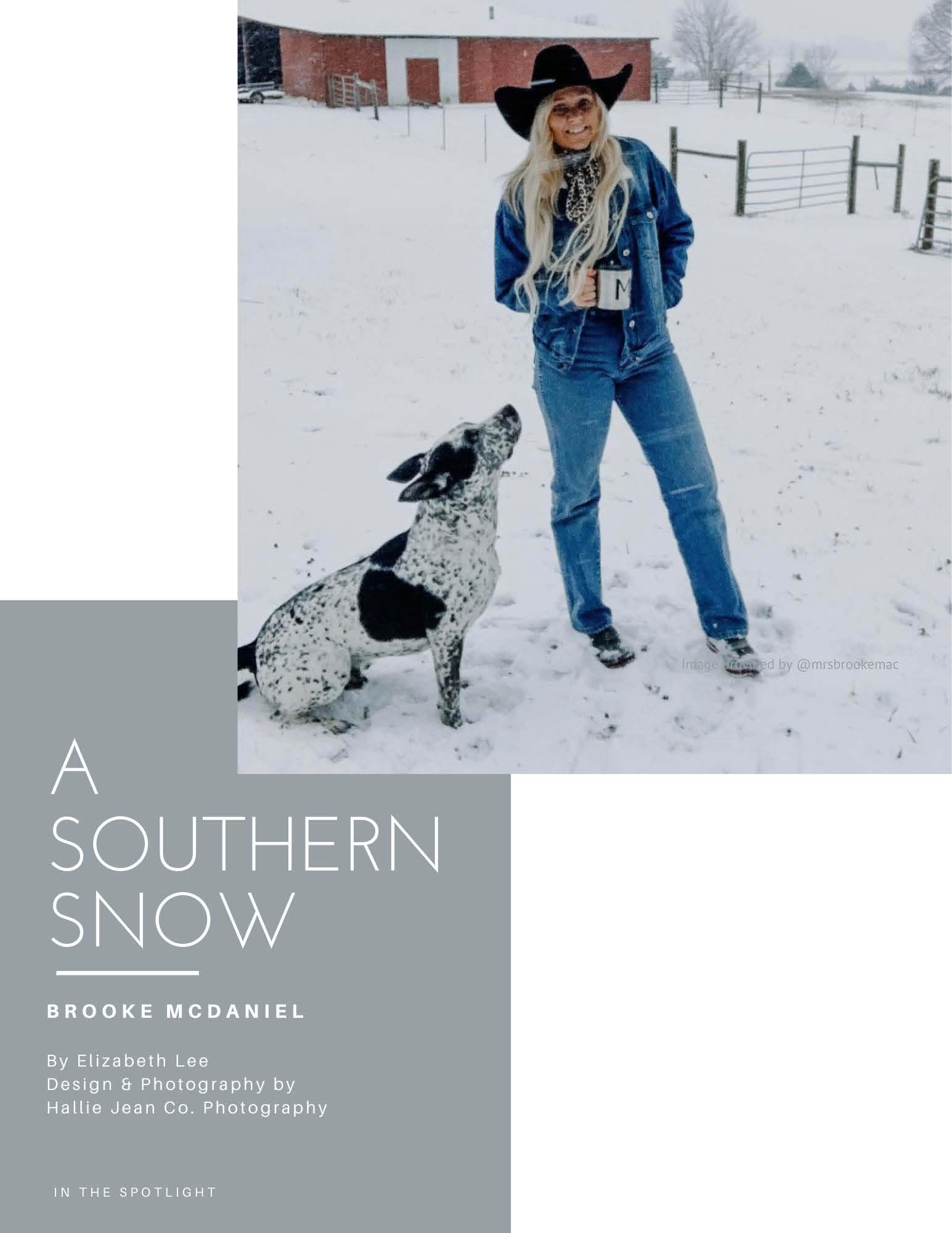 a southern snow. An interview with Brooke McDaniel’s