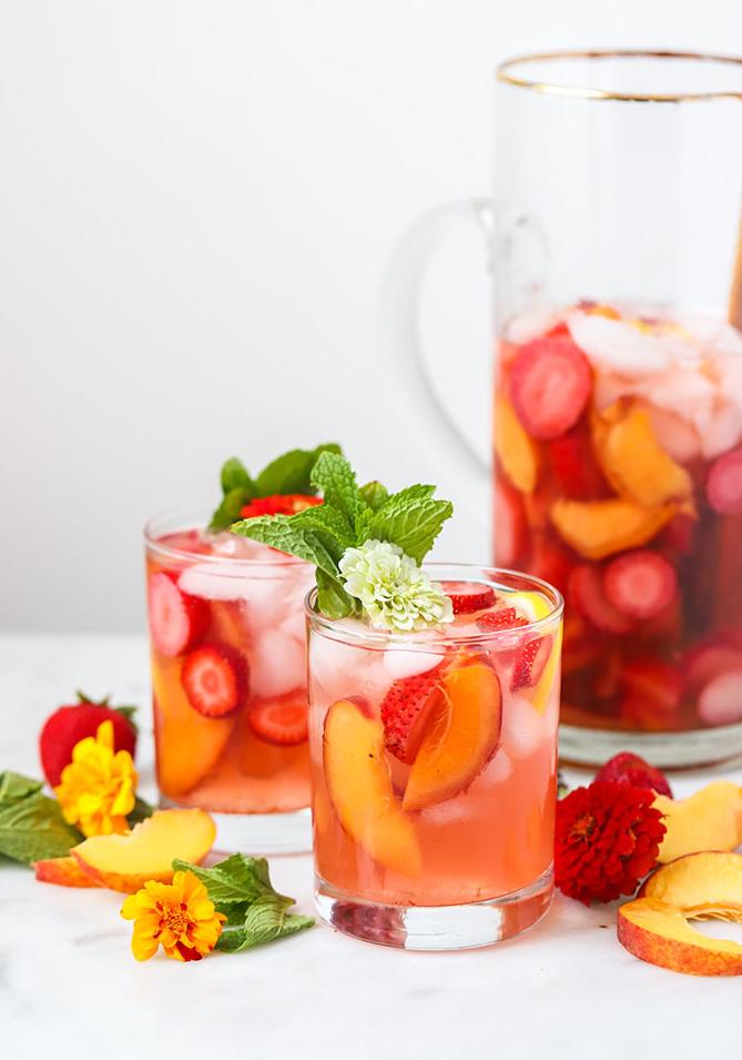 Cover for Peach and rose sangria