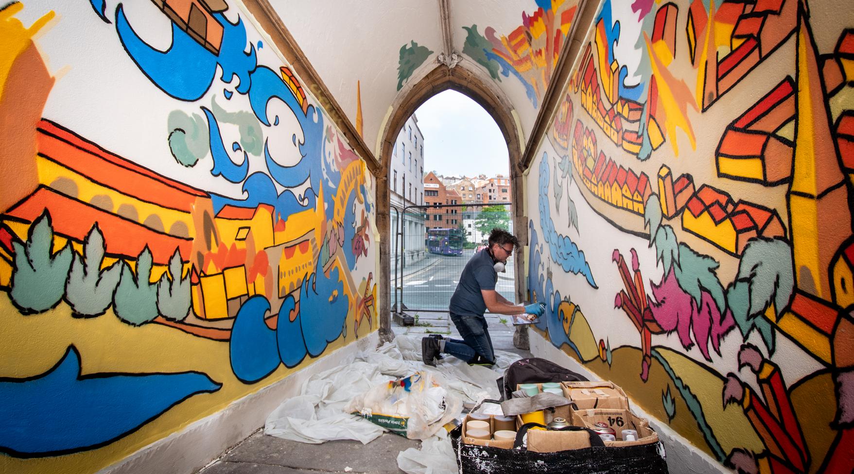 Cover for A new mural designed by Bristol artist