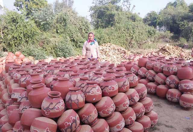 FIGURE 7: Pots made in Veda village
