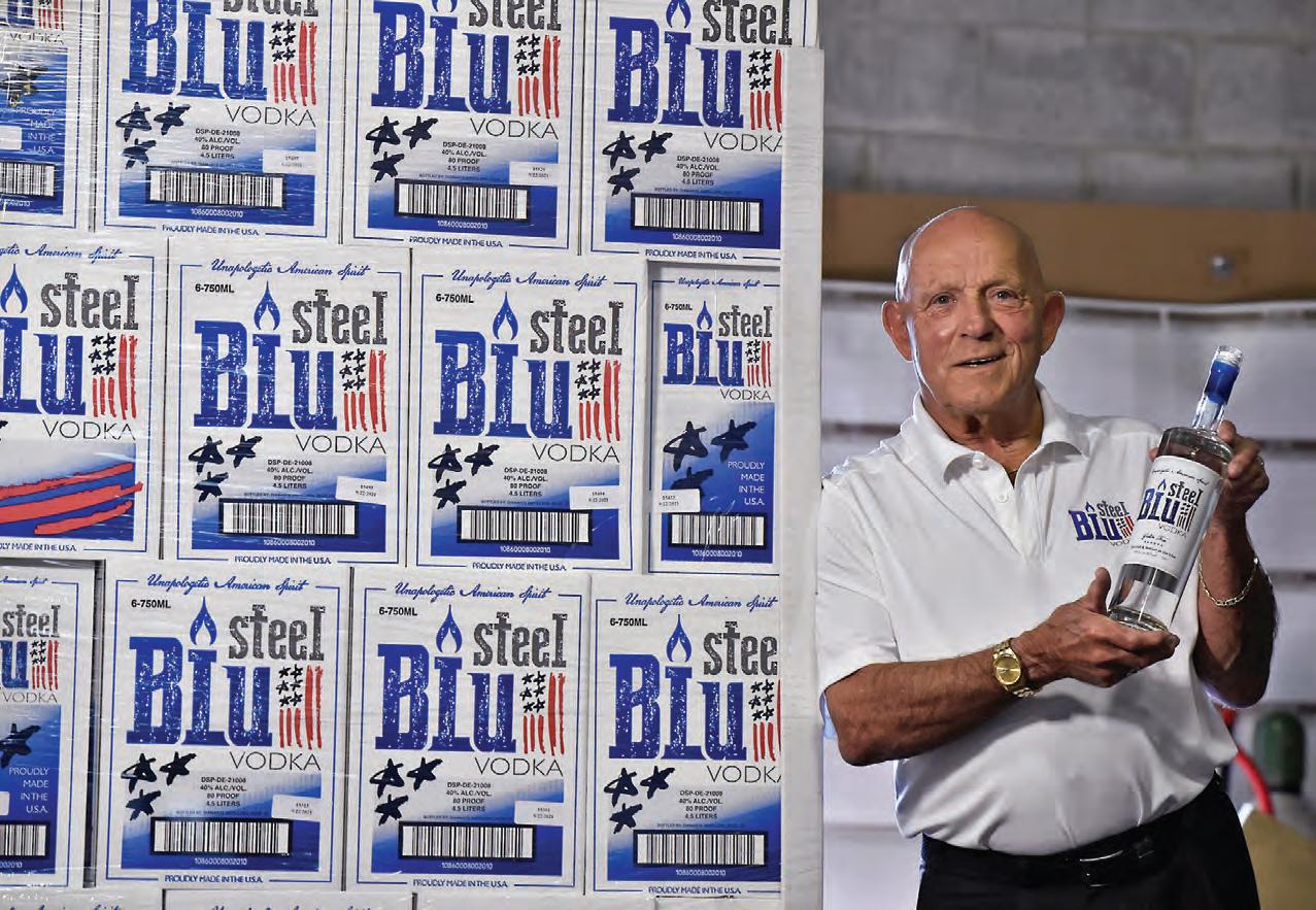 Cover for Steel Blu Vodka Lighting a Fire