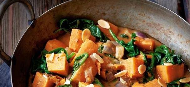 Cover for Sweet potato and spinach Korma