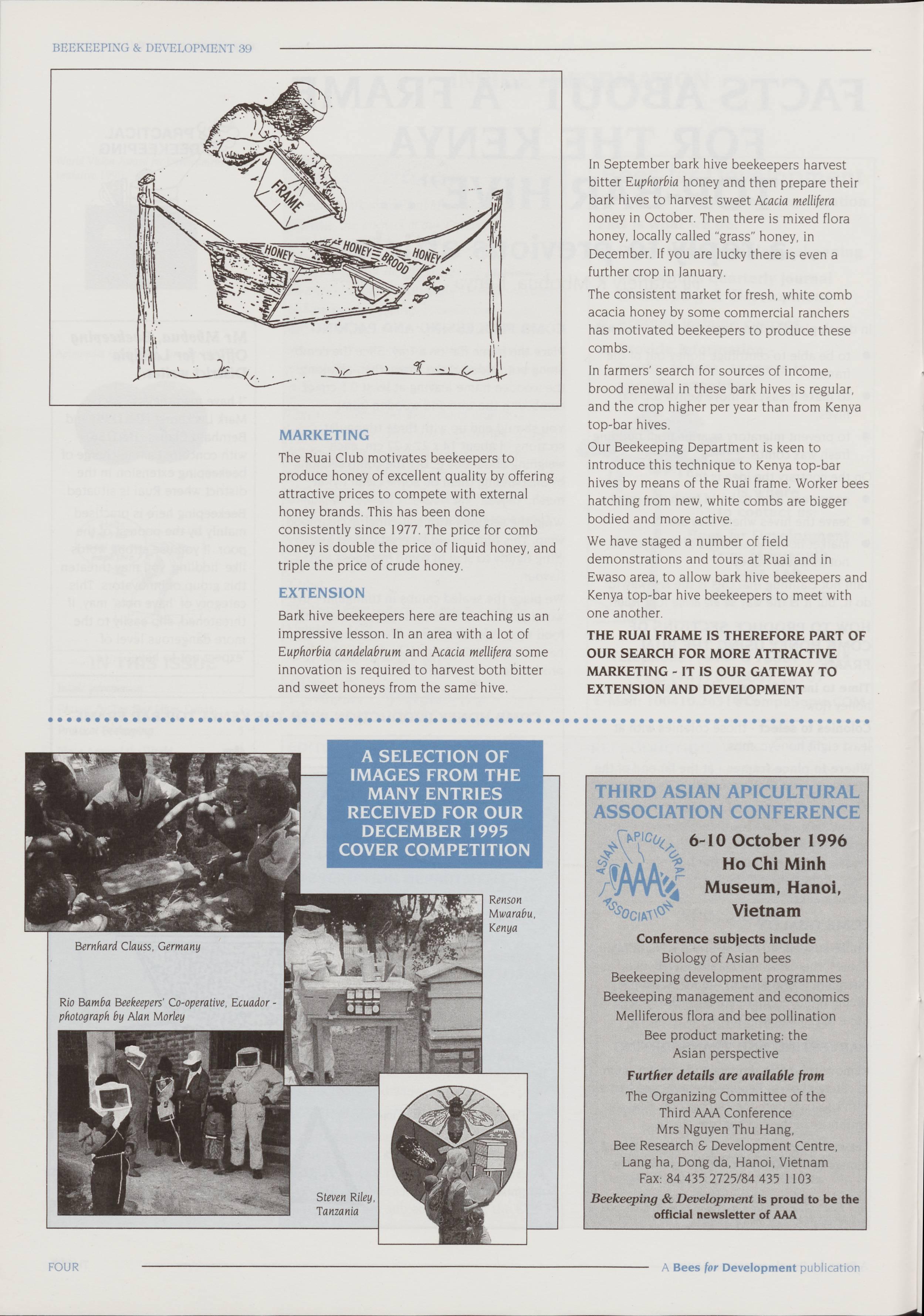Cover for Facts about “a frame for the Kenya top-bar hive”... Reply to previous articles...