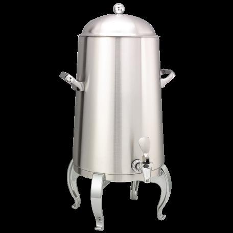 Slim Commercial Tea Urn, Single Wall Stainless Tea Dispenser, Traditional  Spigot, 3.5 Gallon, Brushed Stainless and Black