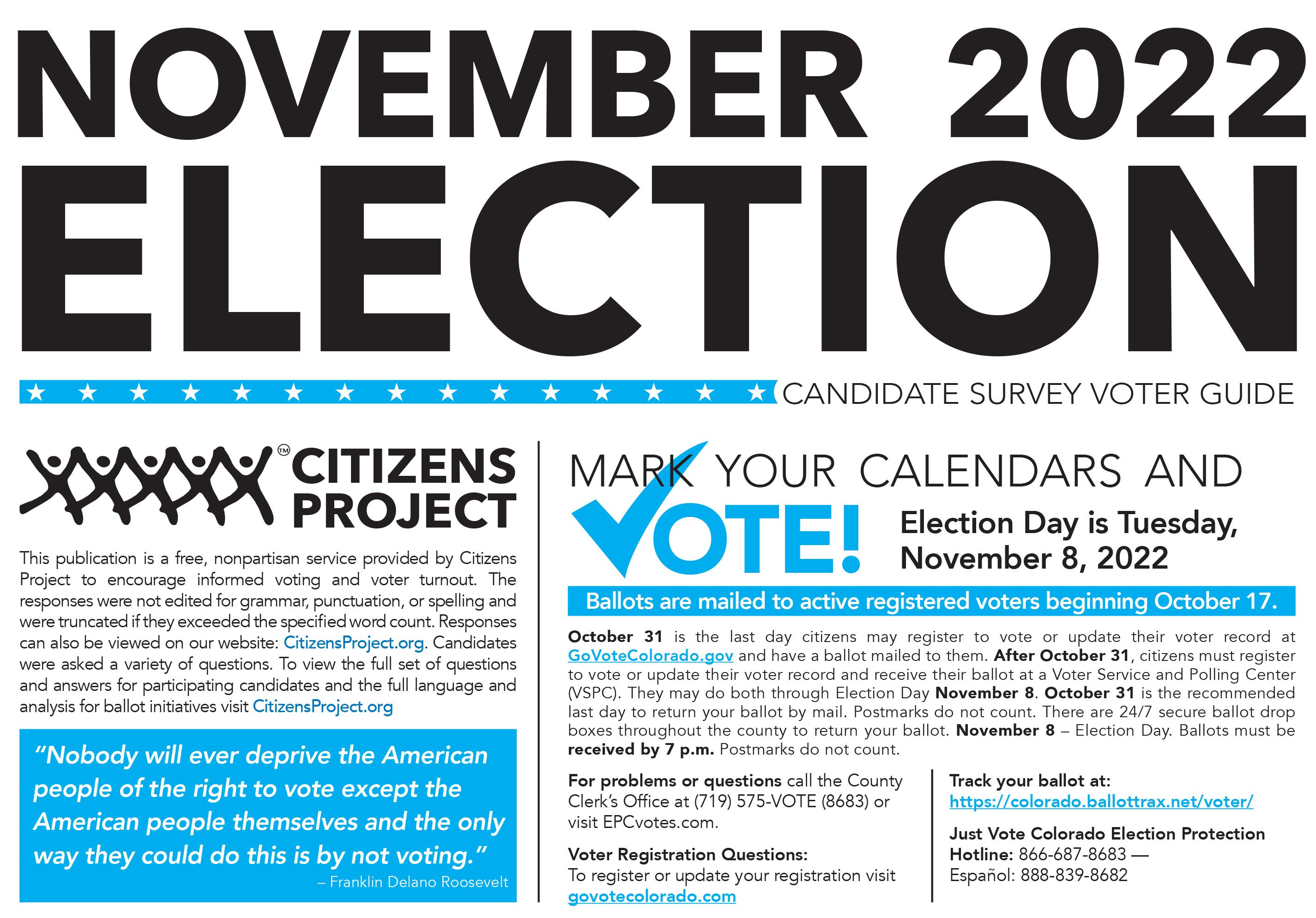 Citizens Project November 2022 Voter Guide by citizensproject - Issuu