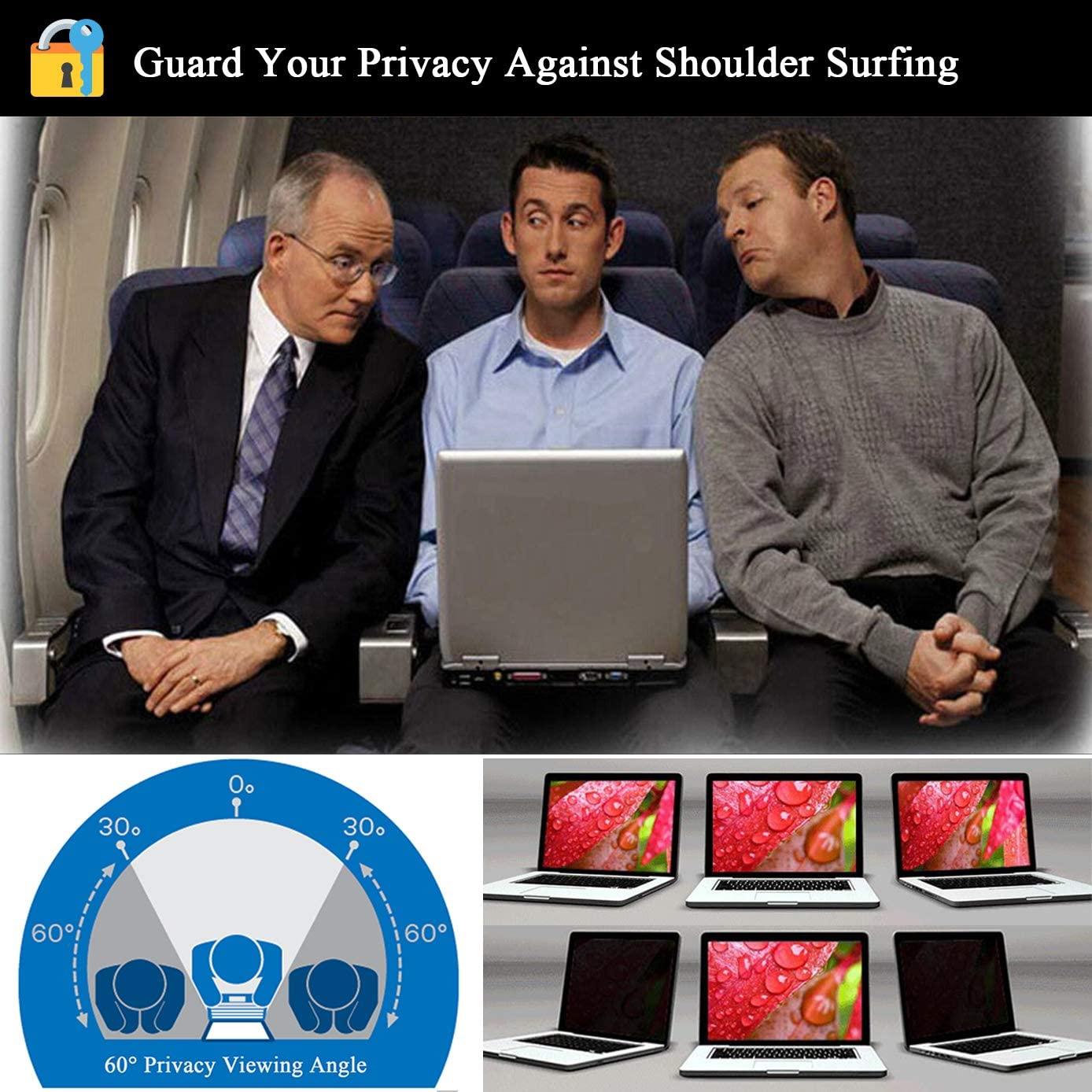 PxIn 14 Inch Privacy Screen Filter Anti Blue Light + Anti Glare 3M