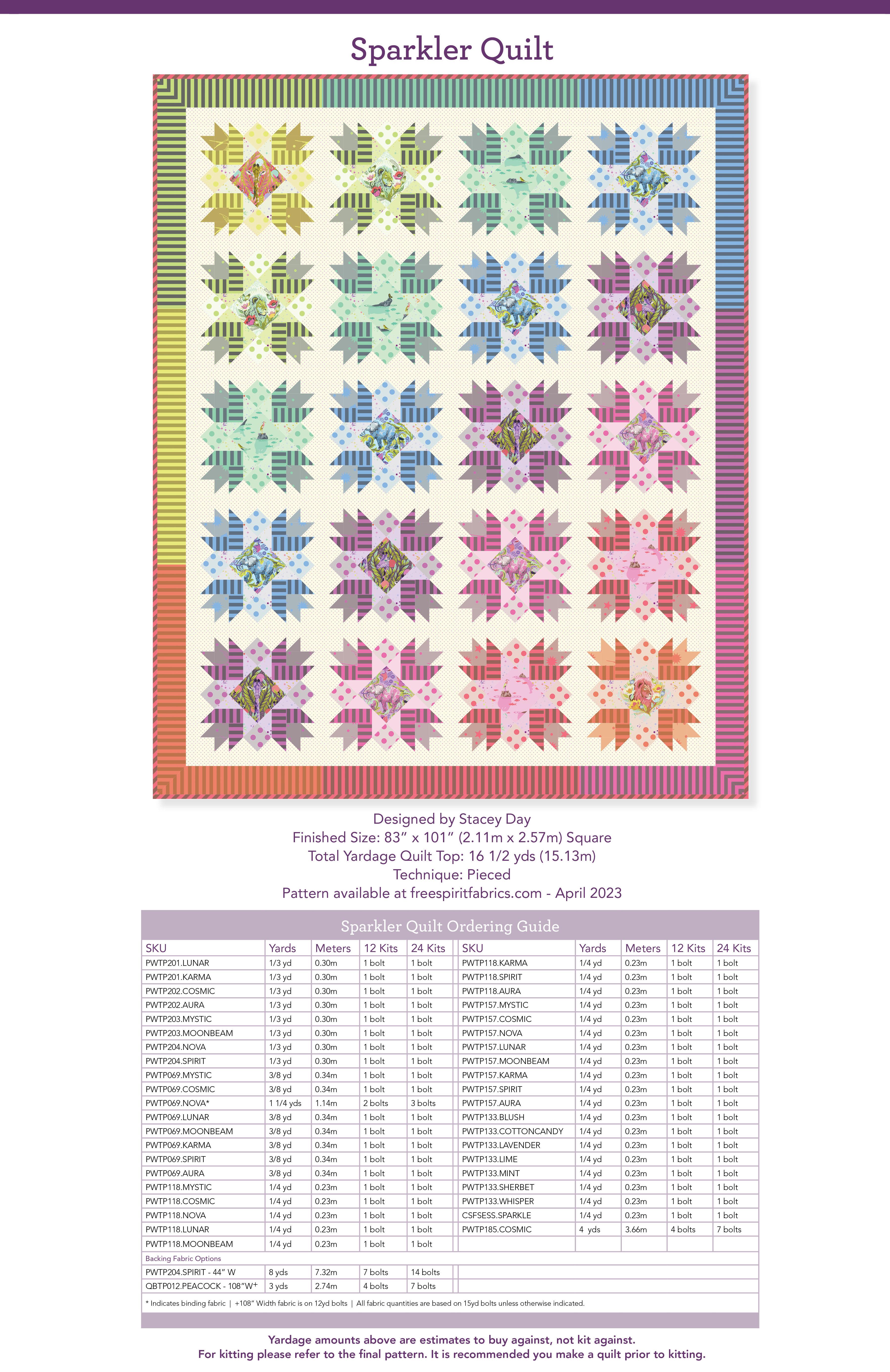 Tula Pink- Everglow- Snuggle Time Pink- Quilt Kit- APRIL 2023