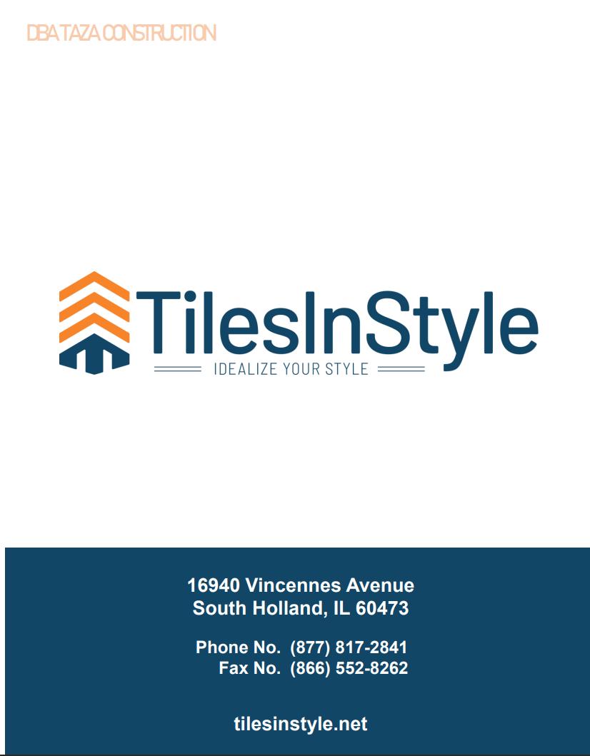 Tiles In Style LLC DBA Taza Construction by TilesInStyle Issuu