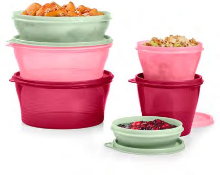 Tupperware CLASSIC SMALL CONTAINERS 6 piece Set Includes two each: 1-cup  240 mL 2-cup 500 mL and 3 cup 800 mL containers with seals