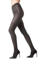 Memoi Memoi Womens Black Stirrup Opaque Tights MTO02211