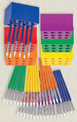 Calico Toy Shoppe - 6 ct Triangular Handle Paintbrush Set from Faber-Castell