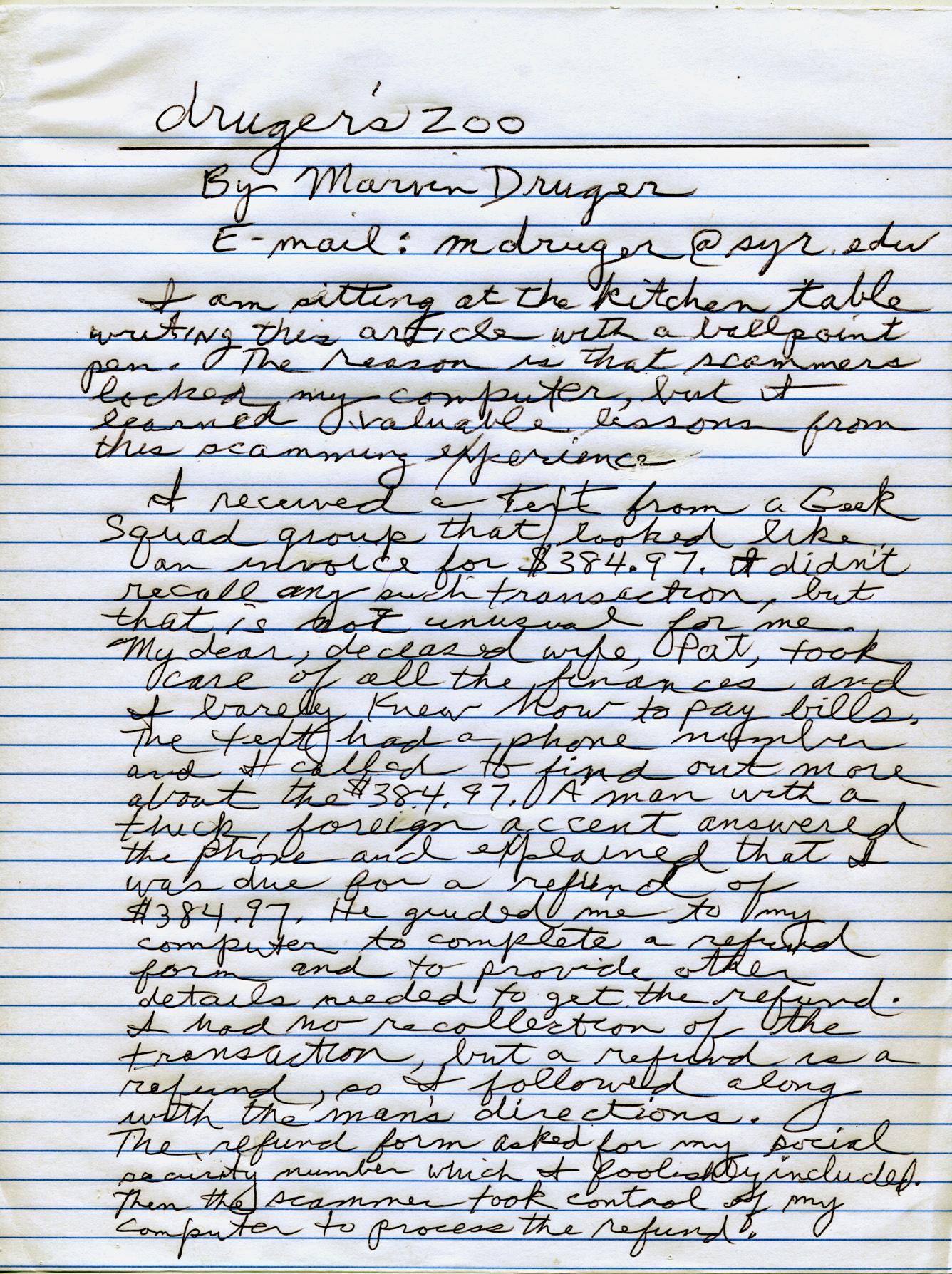 Cover for DRUGER’S ZOO