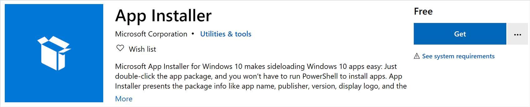 Using the App Installer App