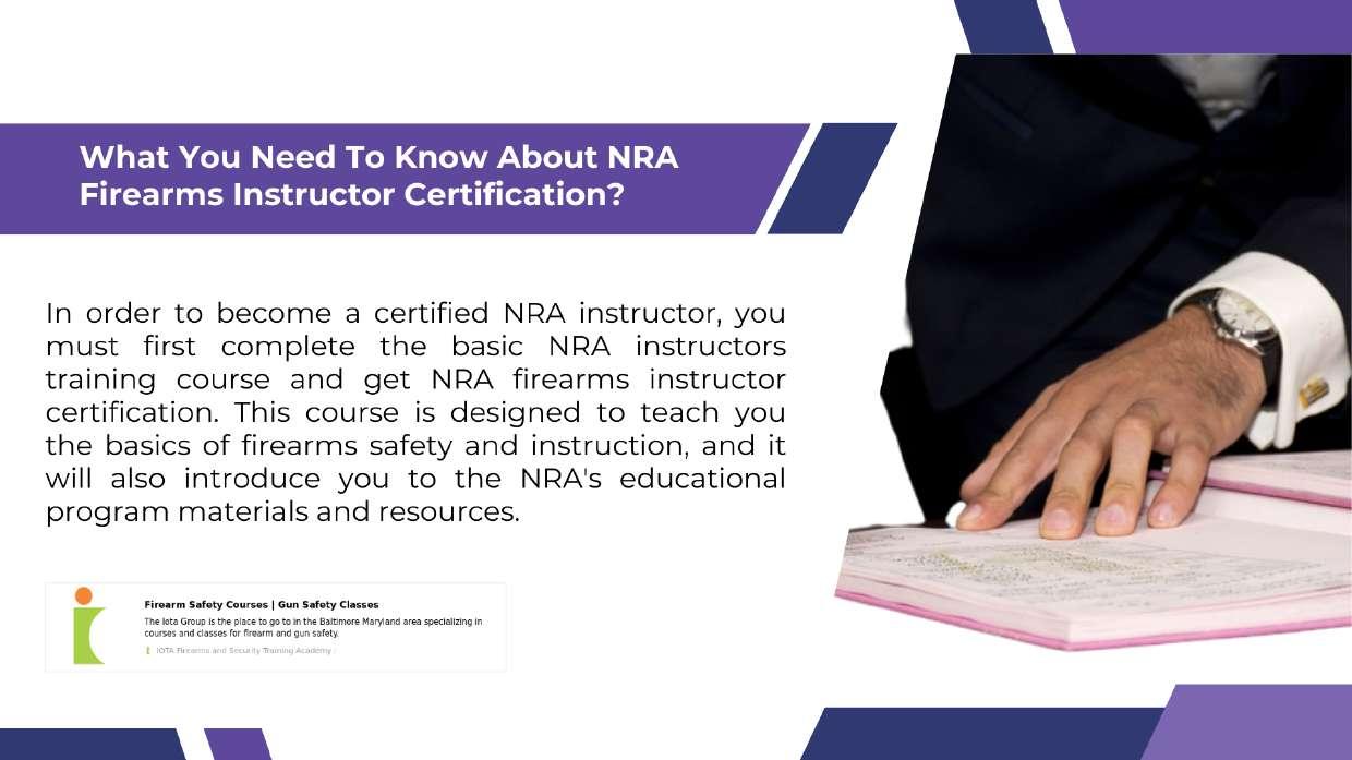 How To Get NRA Firearms Instructor Certification? by Theiotagroup Issuu