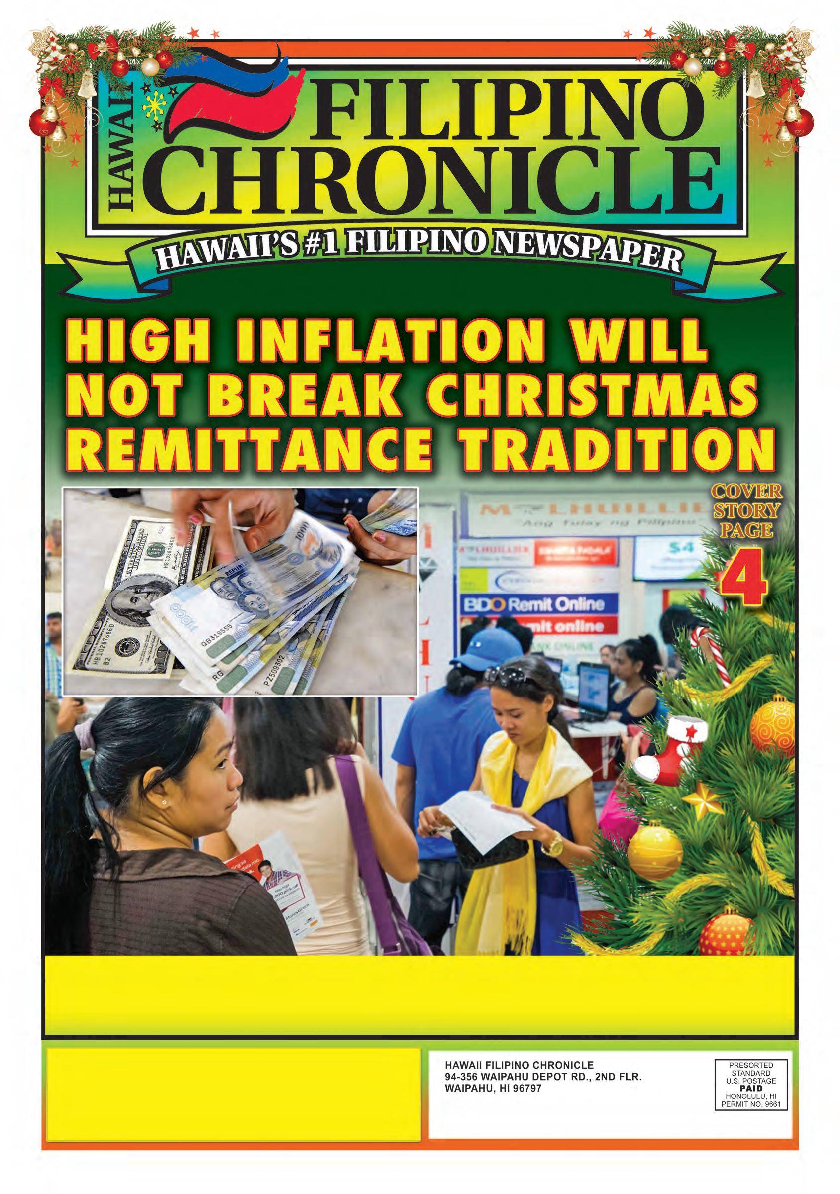 Hawaii Filipino Chronicle - December 3, 2022 by Hawaii Filipino Chronicle