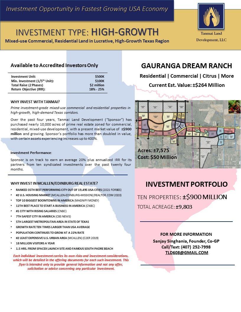GAURANGA DREAM RANCH INVESTMENT WEBINAR by tldtexas Issuu