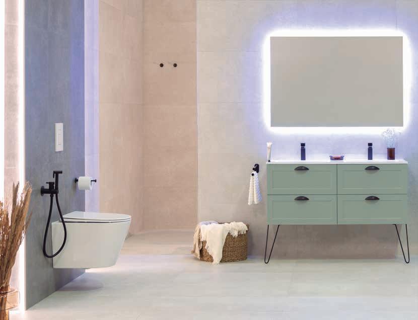 Espejo de baño LED integrado Baho HALO negro 70x80 cm - Grup Gamma