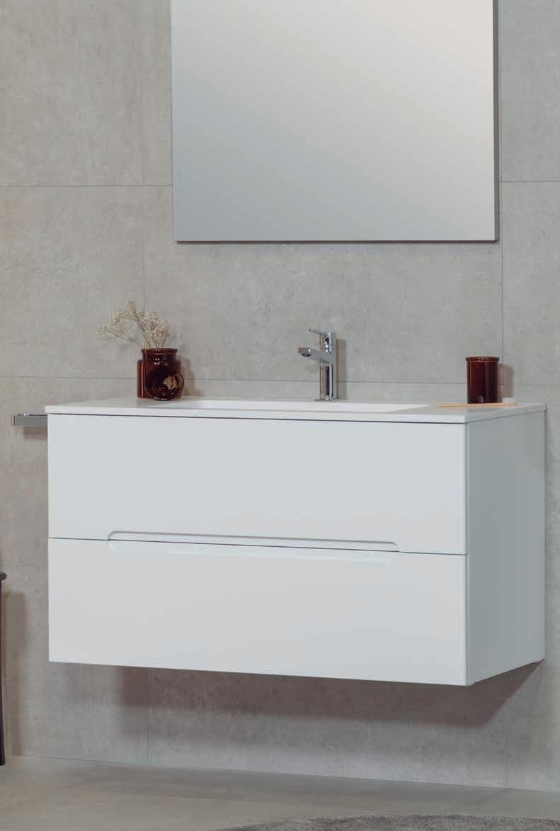 Mueble De Baño Suspendido Vica 100 Wood Roble Natural 2 Caj Lavabo Izq.