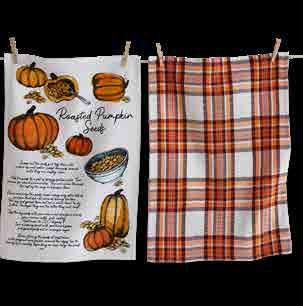 TAG Dish Towels, Pumpkin Shadow - Set of 2 (G17395)