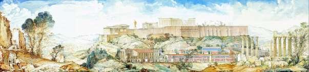 PICTURES IN THE ARCHITECTURE OF THE CITIES OF GREECE AND RUSSIA