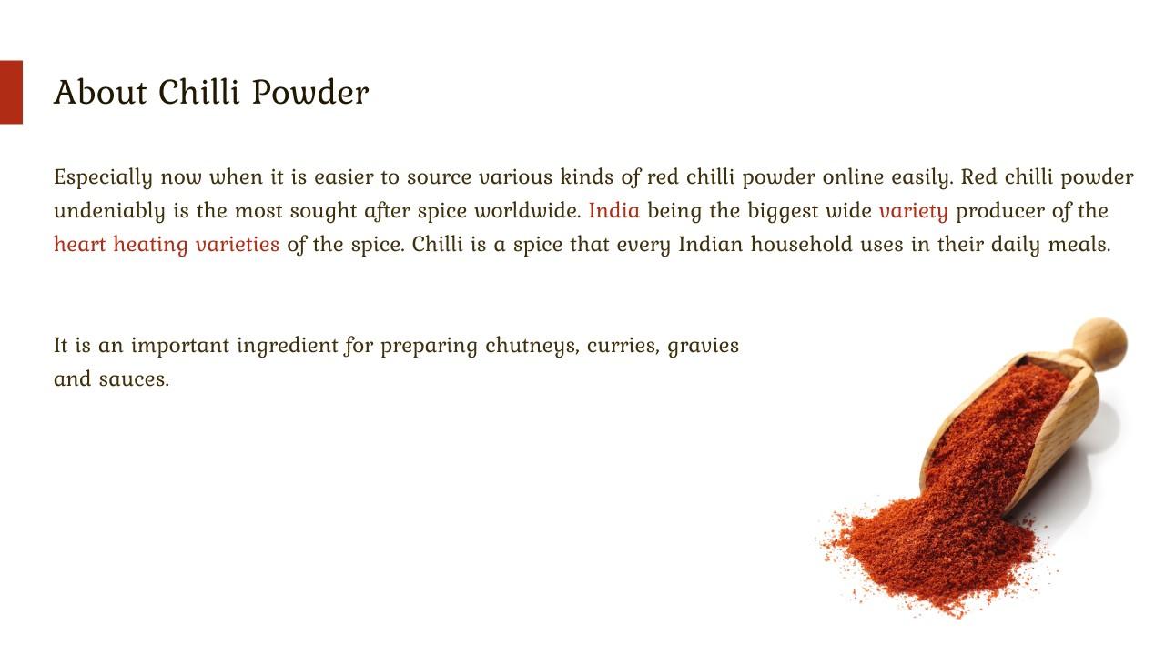 All About Chilli Powder Buy Indian Spices in bulk from global exporter Vyom Overseas by Vyom