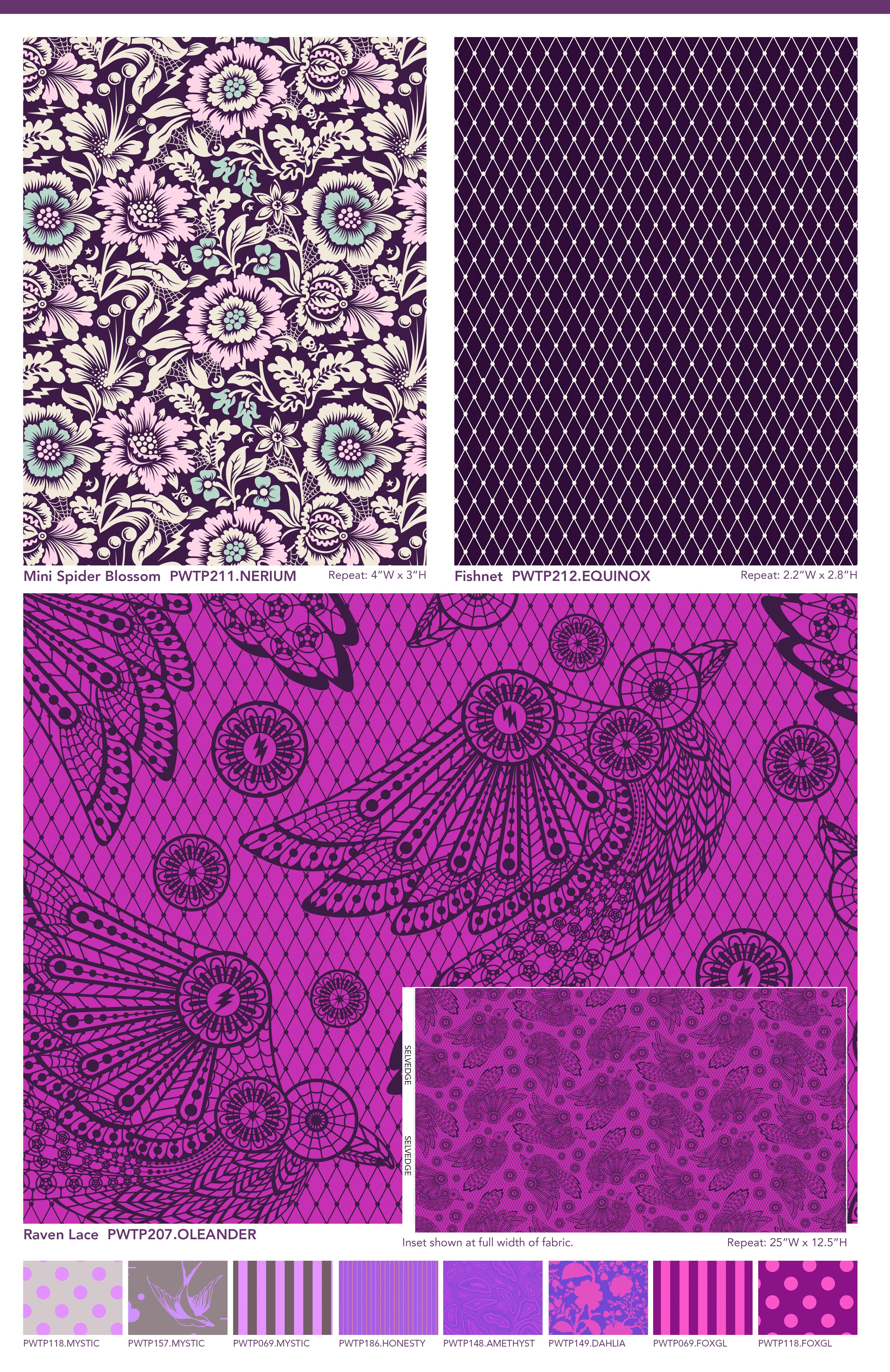 Free Spirit Fabrics - Tula Pink Nightshade Deja Vu - Coven Oleander Fa –  Pearls and Clovers Quilt Shop