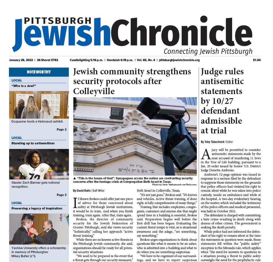 Pittsburgh Jewish Chronicle 4-21-23 by Pittsburgh Jewish Chronicle - Issuu