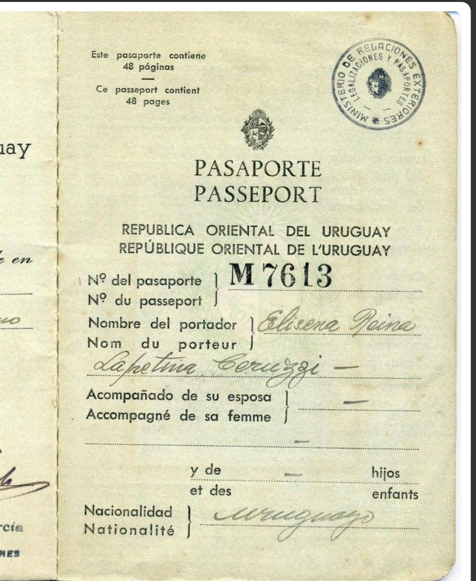 1951 Uruguayan Passport Nationality Uruguayo by Andrew Scott Mansfield