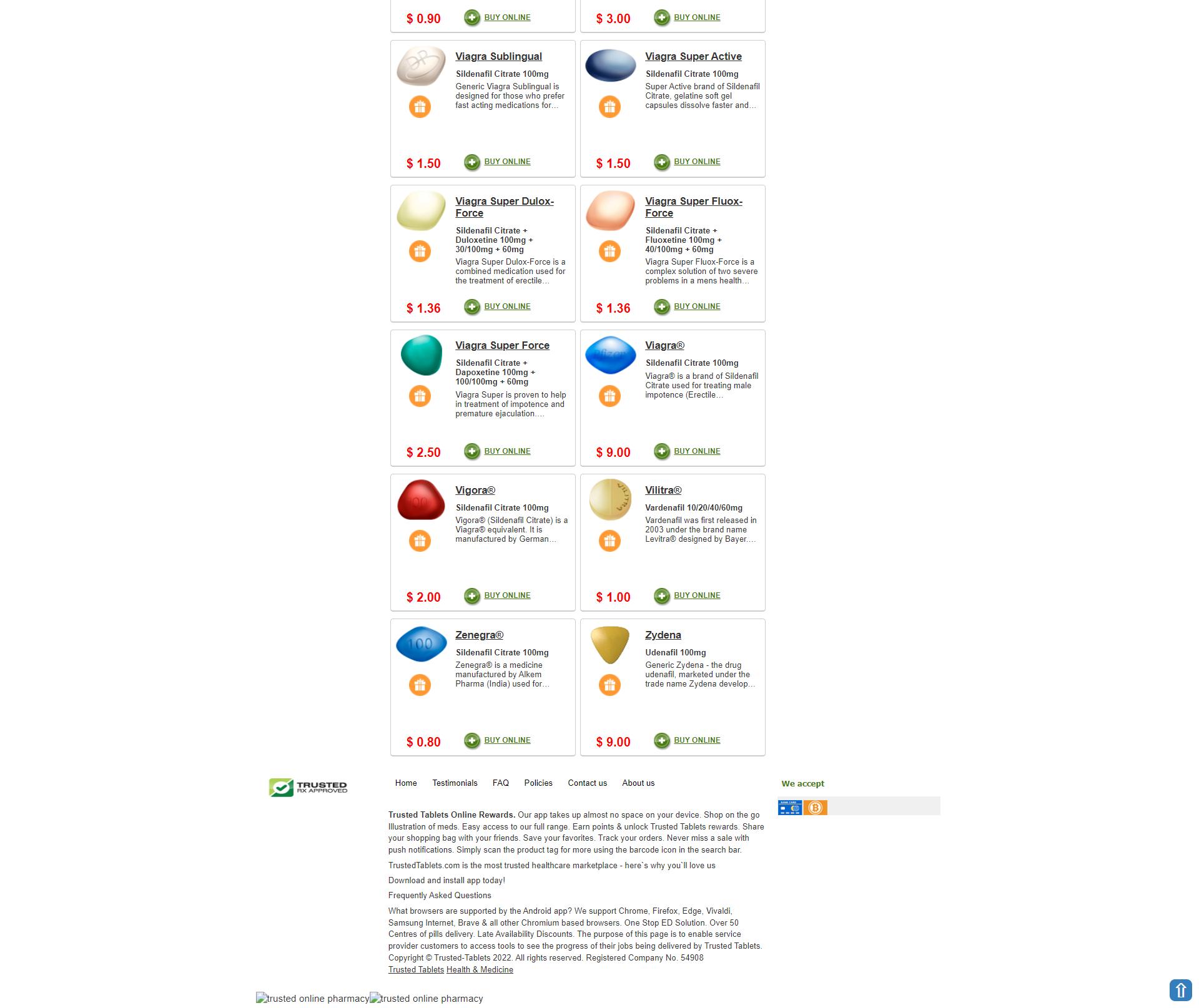 Extensive catalog of drugs for Erectile dysfunction 2023 in pharmacy