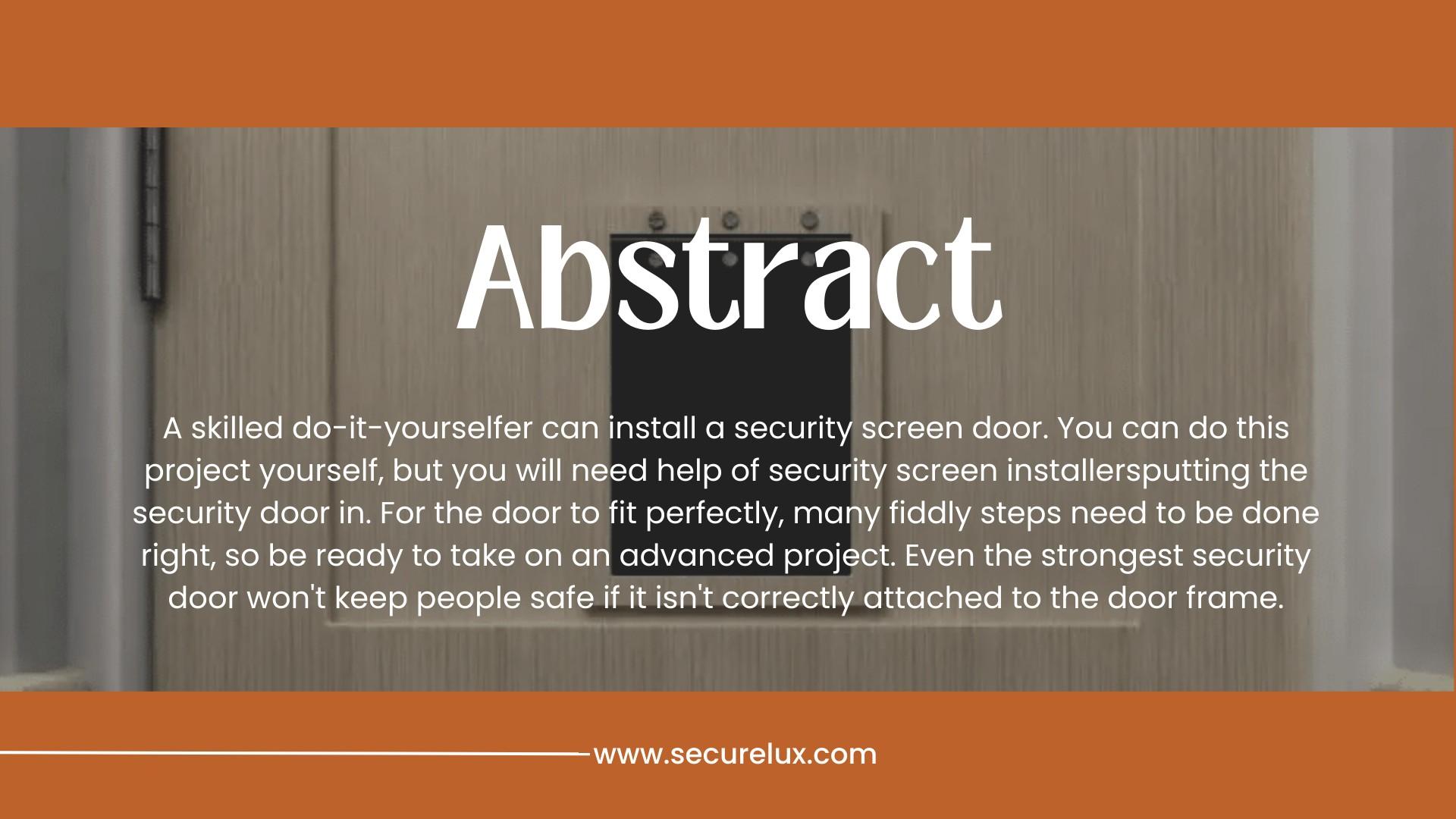 How to Install Security Screen Doors by Secure lux Issuu