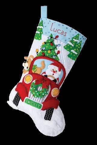 Jolly Pups & Santa Bucilla Felt Stocking Kit