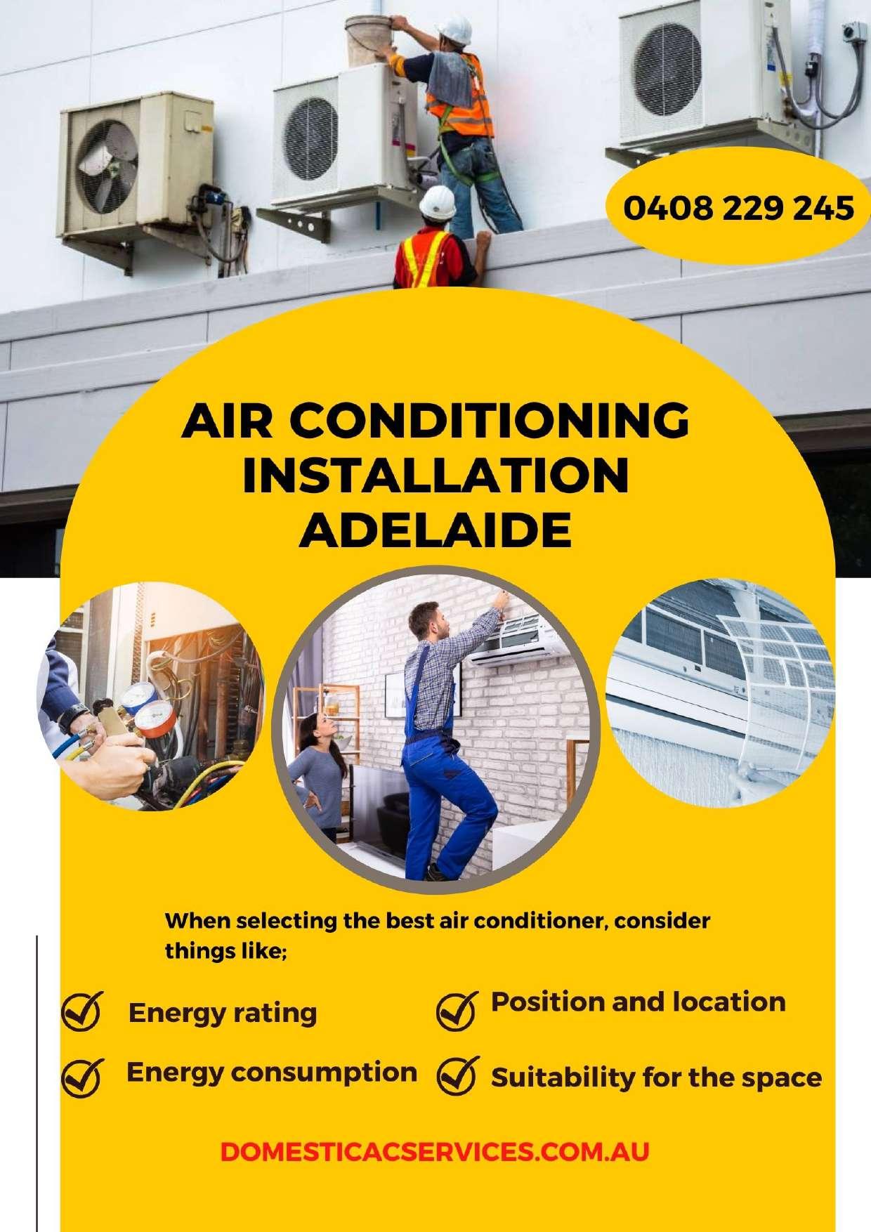 Air Conditioning Installation Adelaide by Domestic Aircon Services SA