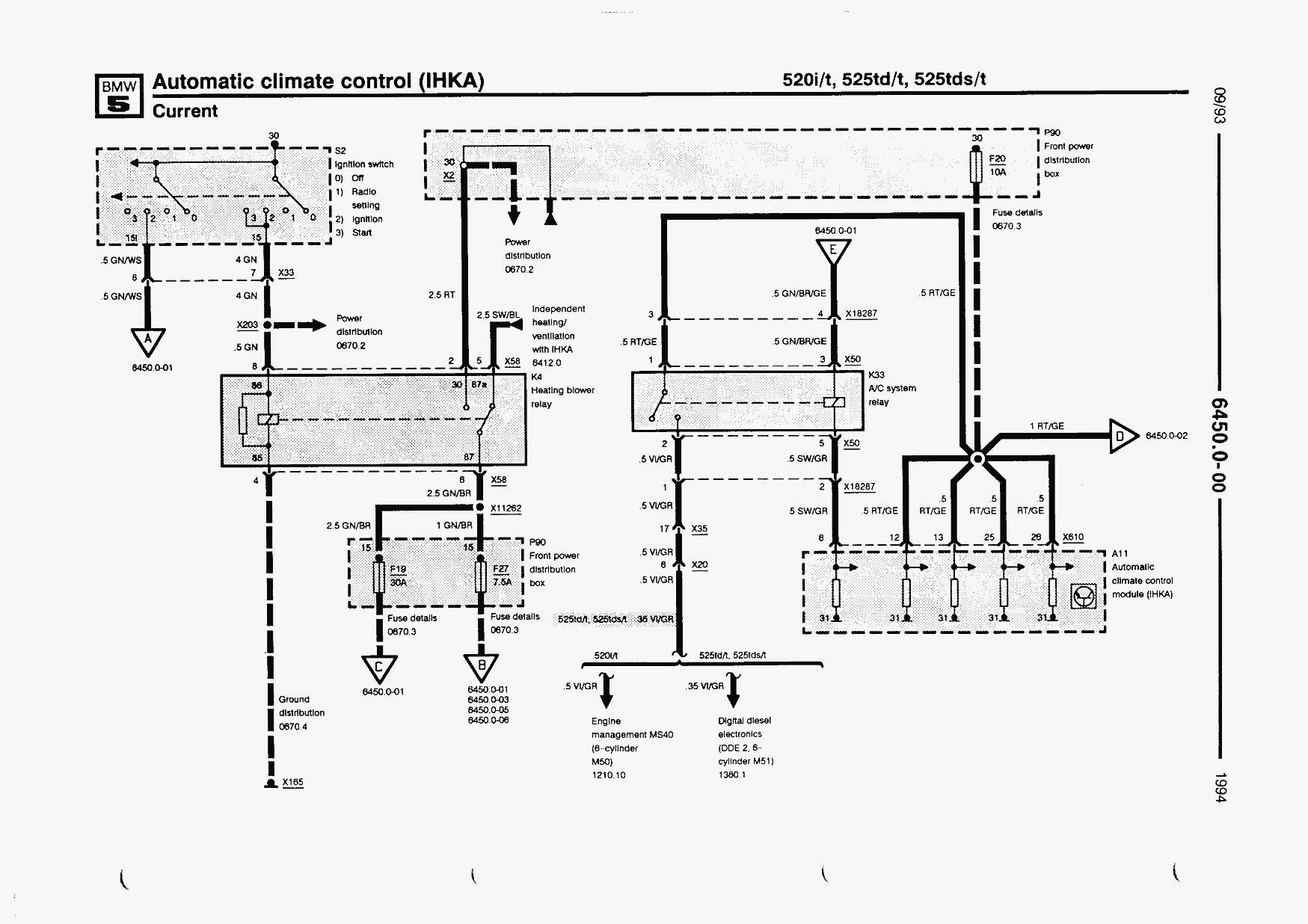 Bmw Series 5 E34 1994 Electrical Troubleshooting Manual by
