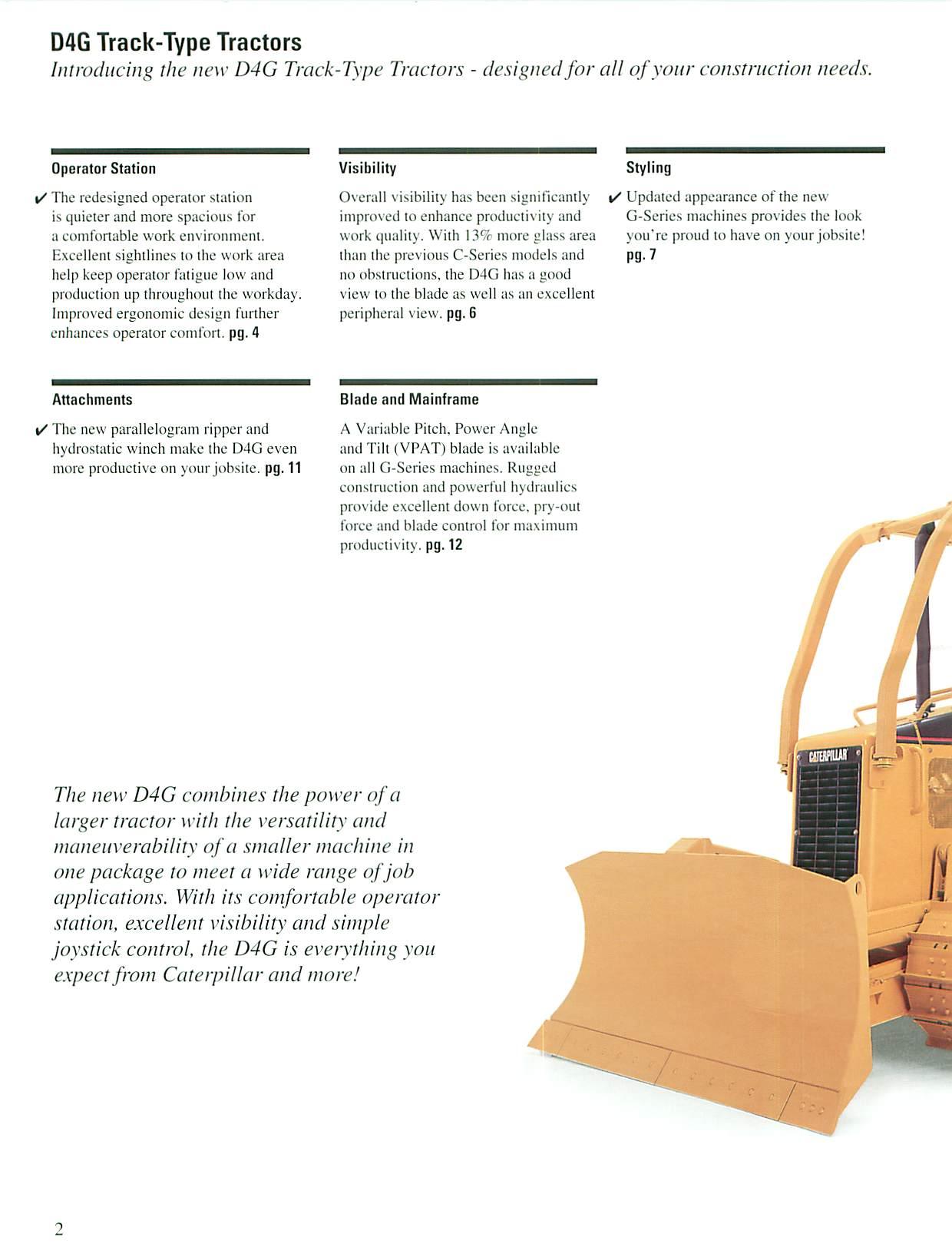 Cat D4g Technical Specifications by RaymondWhitei Issuu