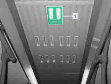 Apertura de la salida de emergencia del techo