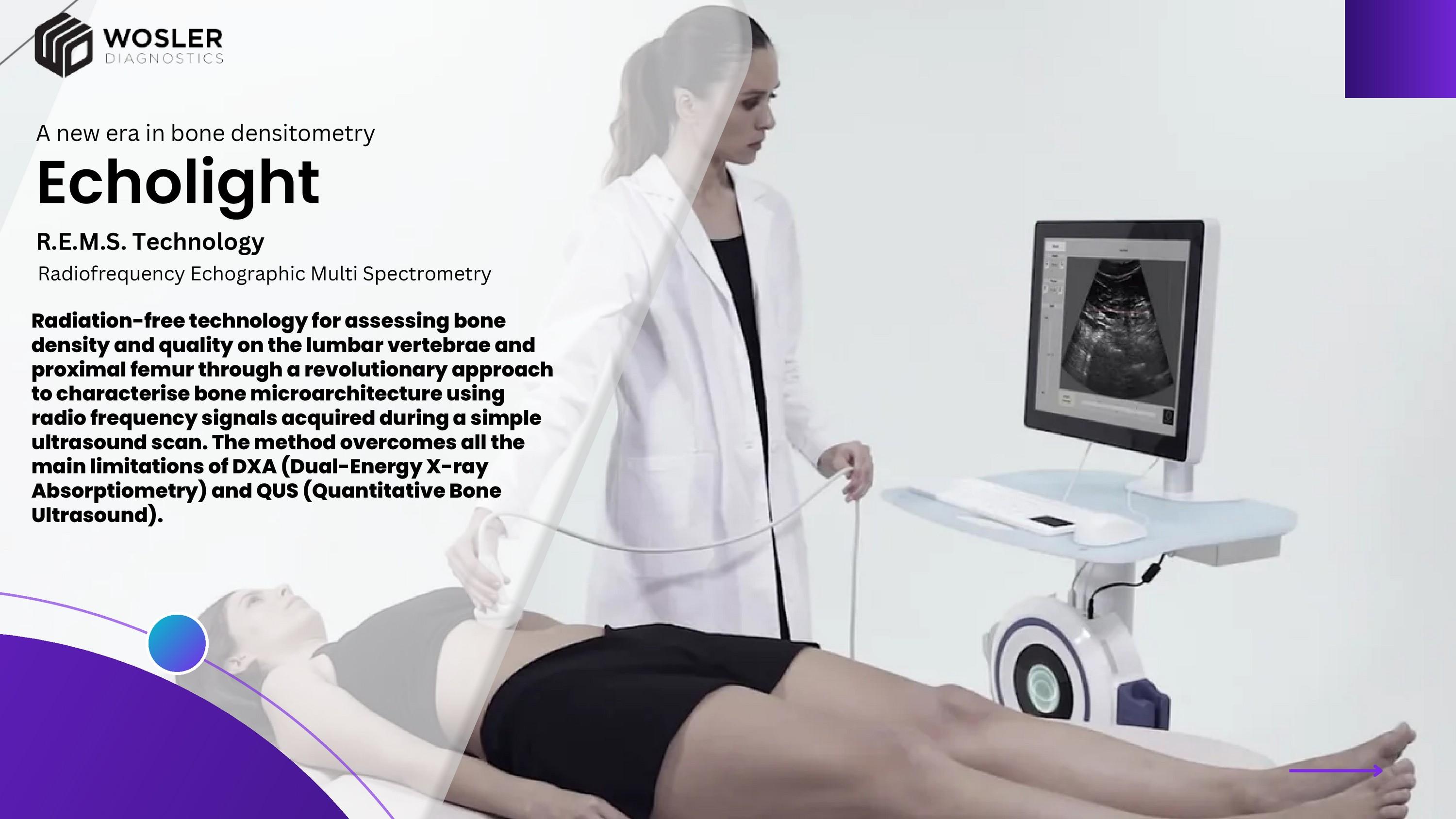 Echolight Ultrasound Bone Densitometer Bone Density Test Calgary