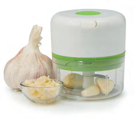 New Garlic Perfection Garlic Press Mincer Slicer Chopper with Store 2 Blades, Green