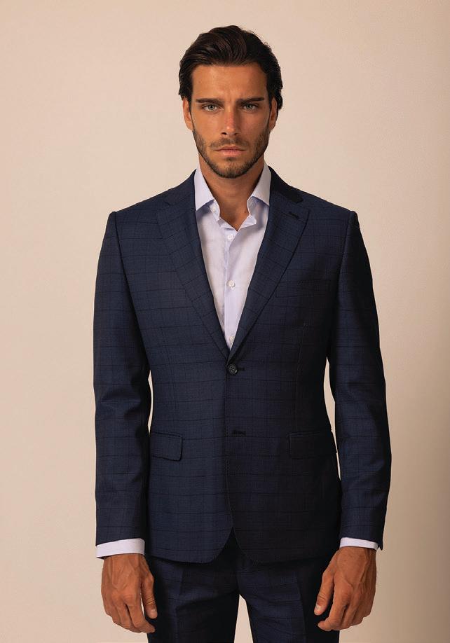 Samuelsohn Blue Double Twist Blazer - Classic Fit 38 / Short