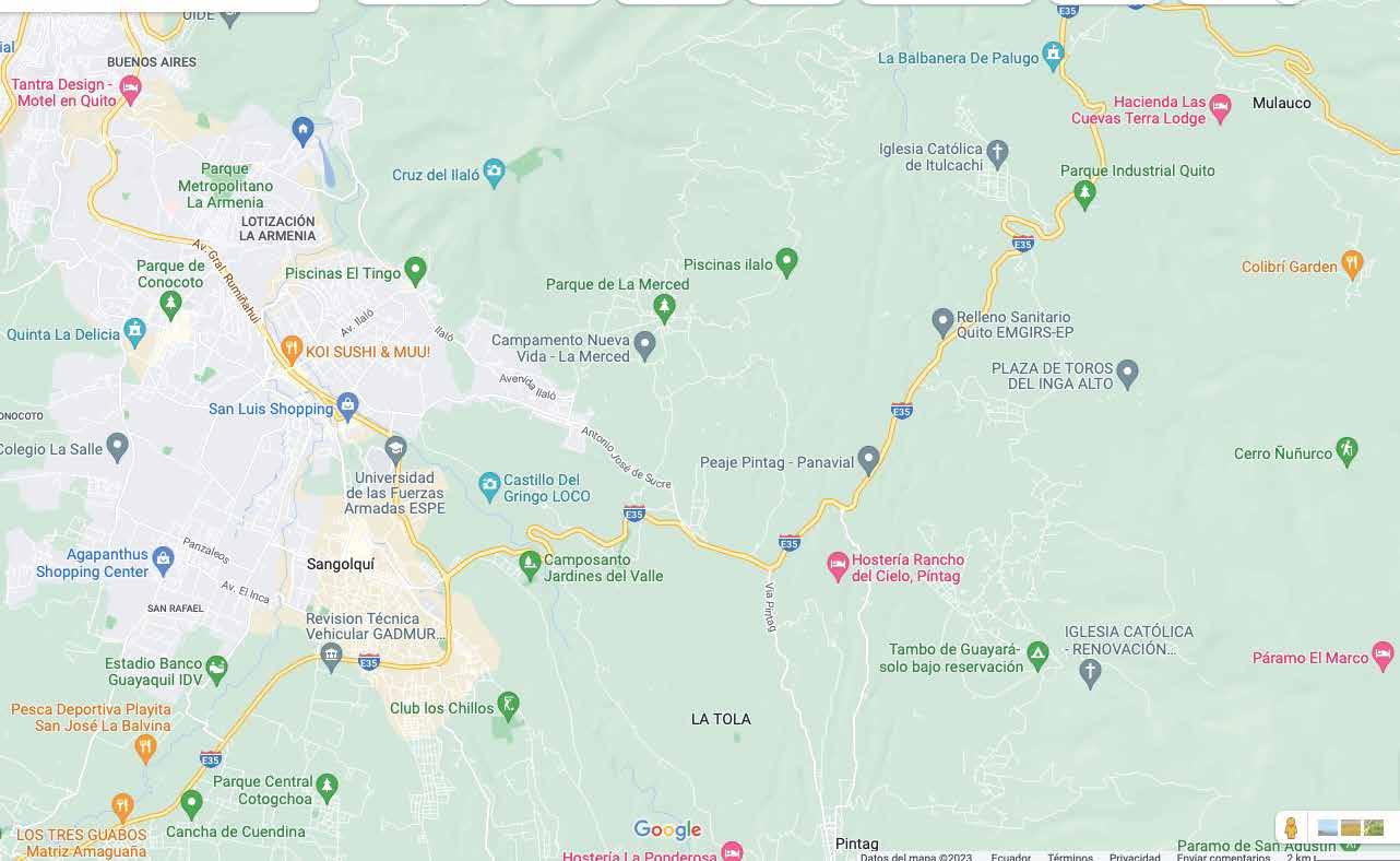 Mapa Turístico Valle de los Chillos by Yadira Pastás Issuu