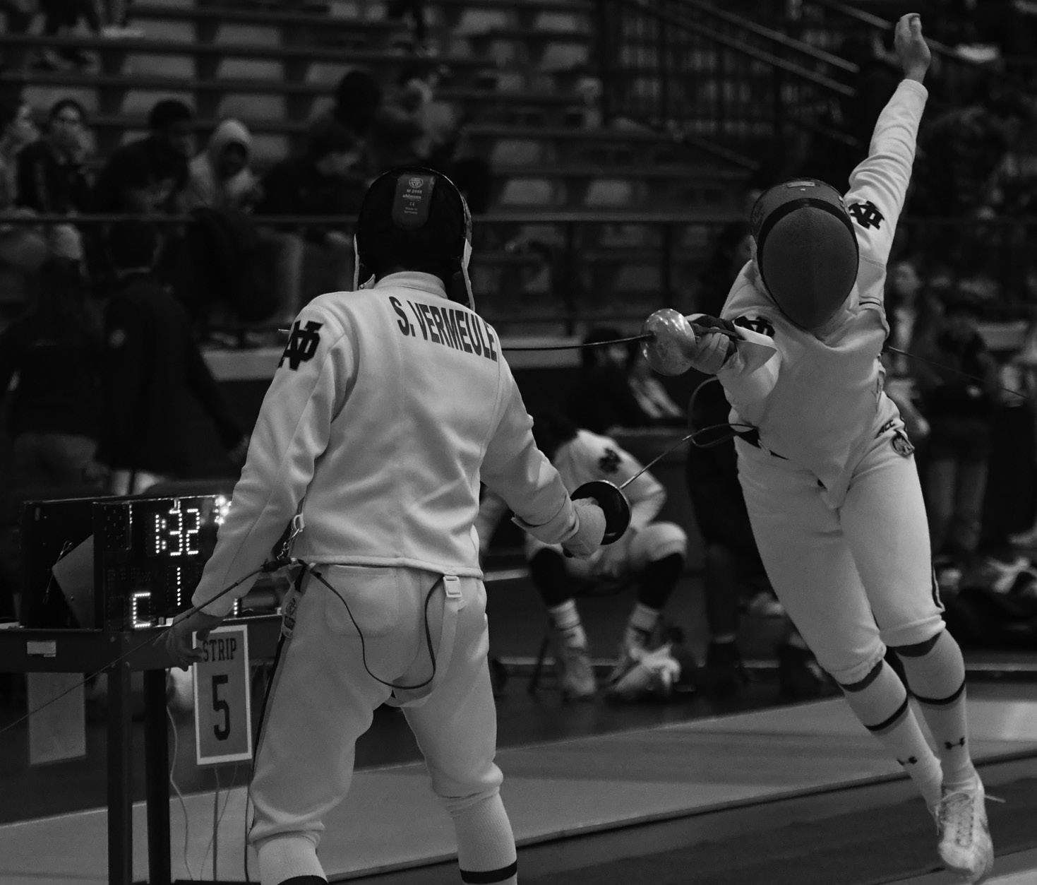 Cover for Notre Dame fencing dominates annual DeCicco Duals