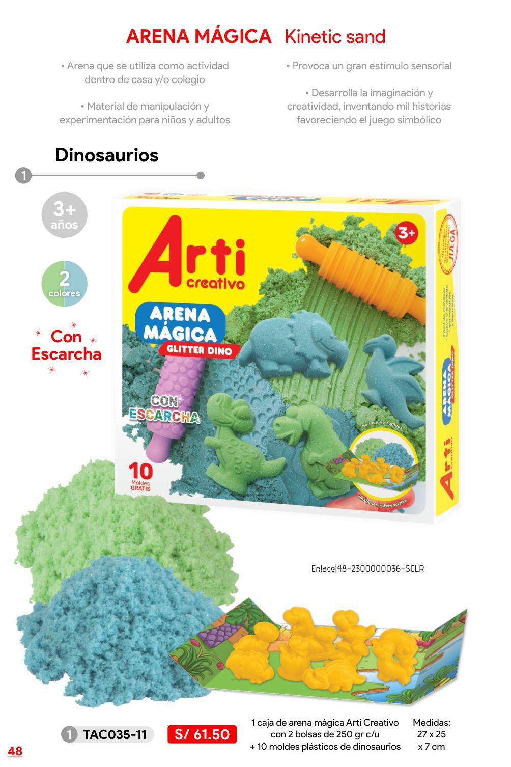 Arena Mágica ARTI CREATIVO Glitter Dino