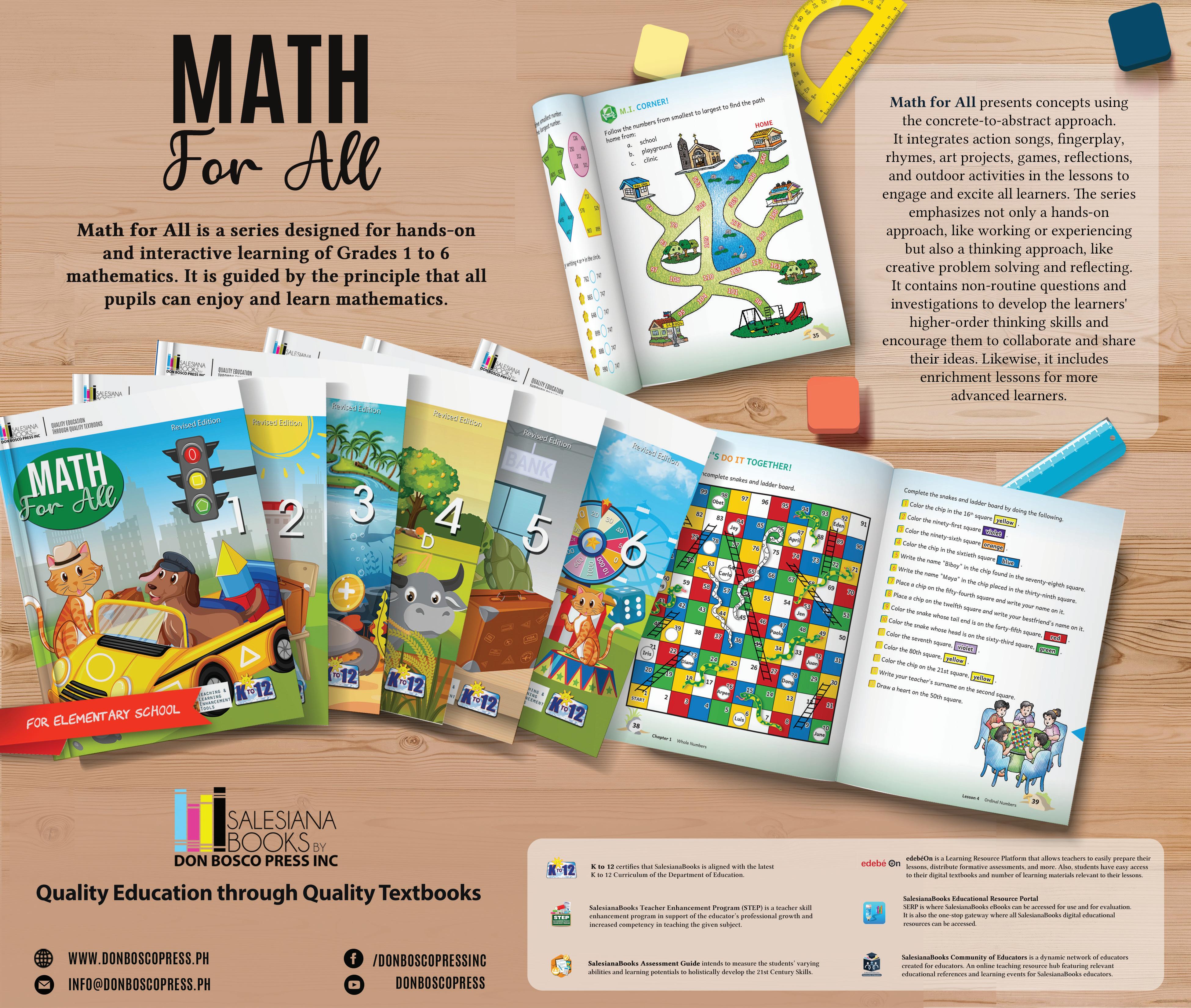 Math for All GS Product Centric Flyer SY 2023-2024 by Don Bosco Press ...