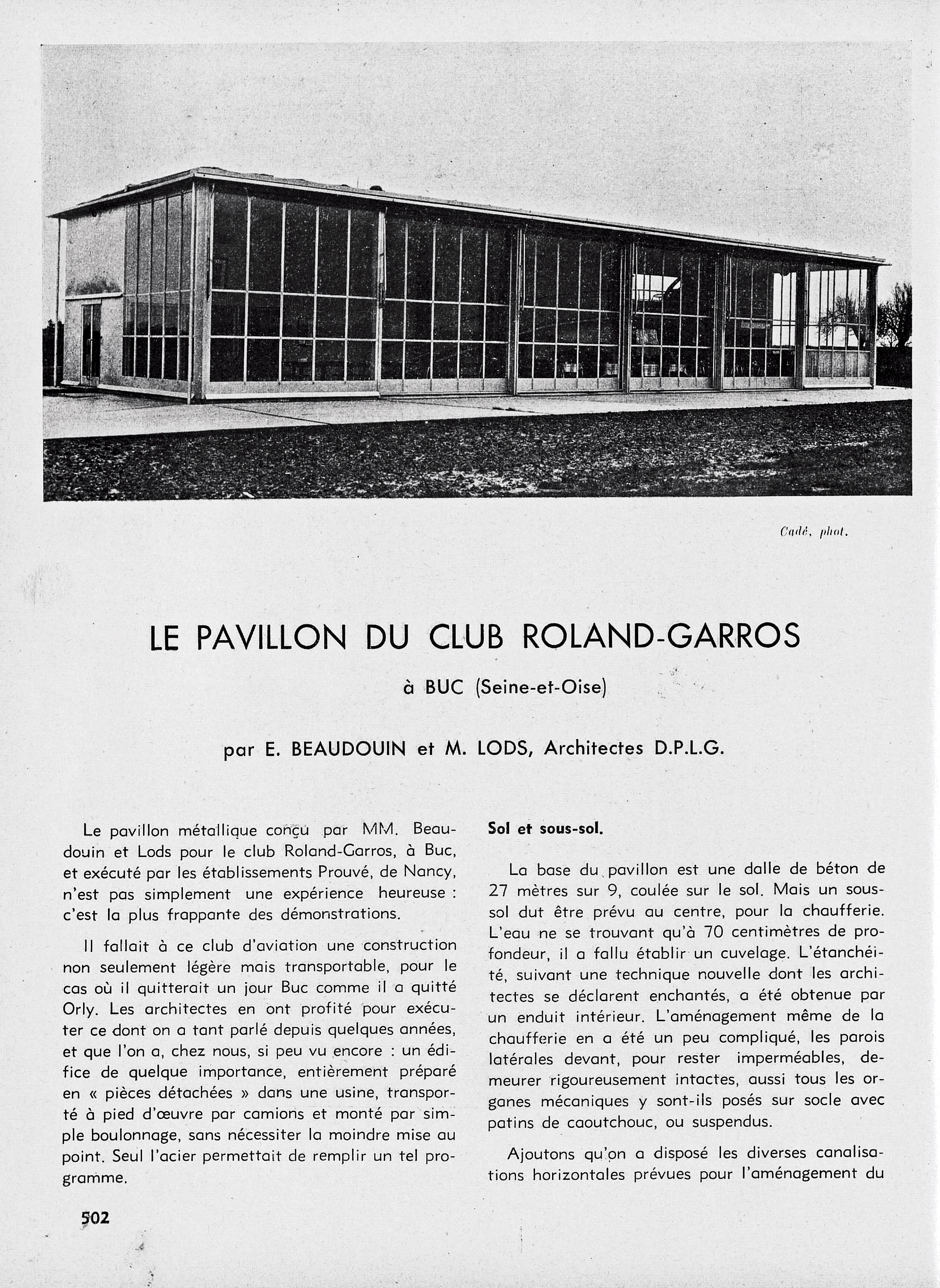 Pavillon Club Roland Garros 1936 Buc by Aeriastory Issuu